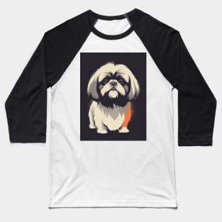 Shih Tzu Dog 3 - Japanese Retro Art Baseball T-Shirt